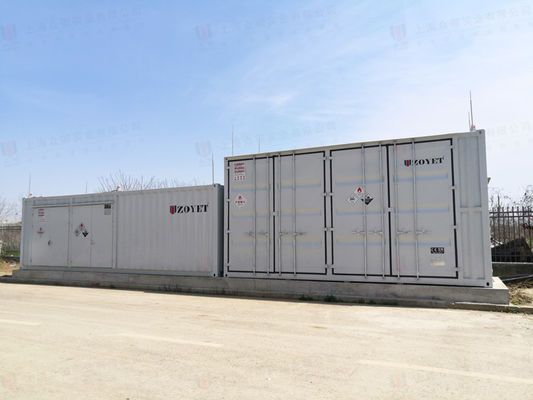 Contenant de batterie solaire mobile contenant cube de 40 pieds de haut avec portes latérales