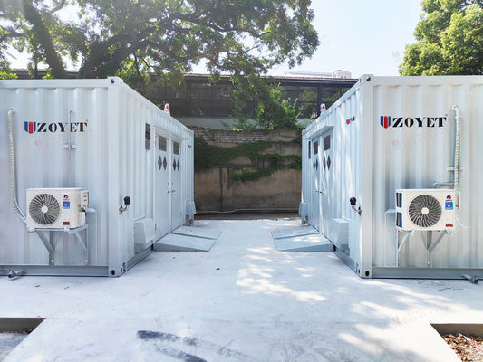 Conteneur de recharge de batterie extérieur étanche de 40 pieds pour environnements difficiles
